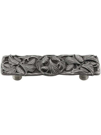 Cones and Boughs Drawer Pull in Antique Pewter.